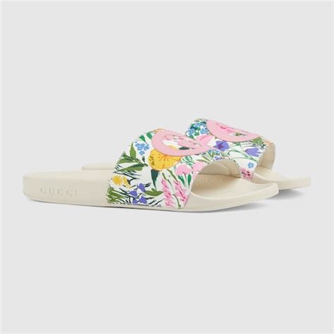 gucci ken scott slides|Gucci Ken Scott print women's slide sandal.